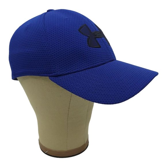 Under Armour Stretch Fit Adult M/L Cap Golf Hat Baseball Embroidered UA Blue - Picture 3 of 12